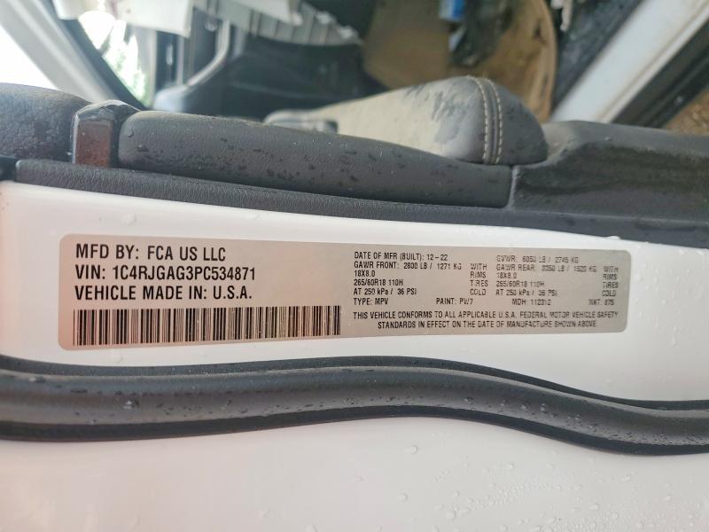 Photo 14 from auction – 2023 JEEP GRAND CHER with VIN 1C4RJGAG3PC534871