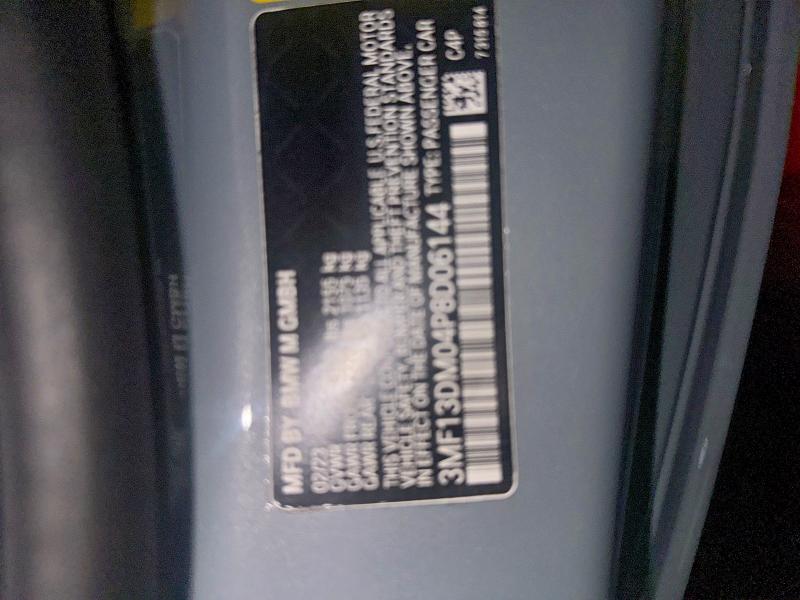 Photo 10 from auction – 2023 BMW M2 with VIN 3MF13DM04P8D06144