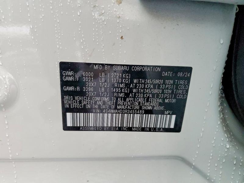 Photo 14 from auction – 2024 SUBARU ASCENT ONY with VIN 4S4WMAHD3R3455489