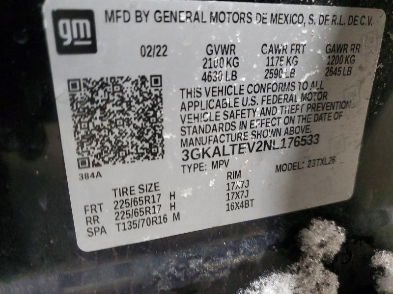 Photo 14 from auction – 2022 GMC TERRAIN SL with VIN 3GKALTEV2NL176533