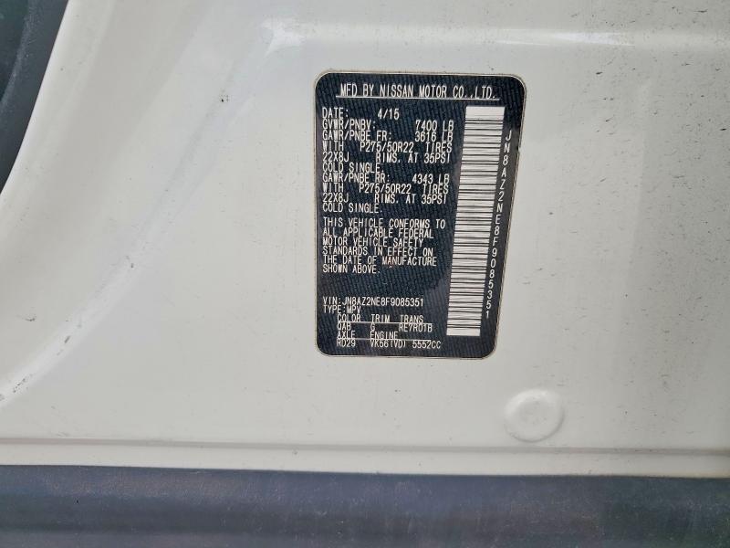 Photo 14 from auction – 2015 INFINITY QX80 with VIN JN8AZ2NE8F9085351