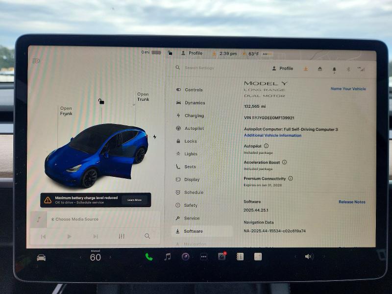 Photo 9 from auction – 2021 TESLA MODEL Y with VIN 5YJYGDEE0MF139921
