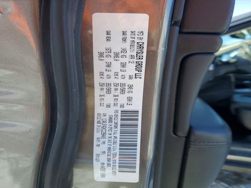 Photo 14 from auction – 2012 JEEP GRAND CHER with VIN 1C4RJFAGXCC298403
