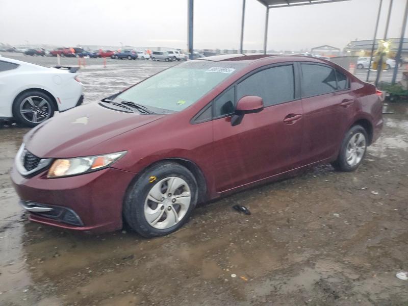 HONDA CIVIC LX 2013 with VIN 19XFB2F57DE257463 - Photo from auction