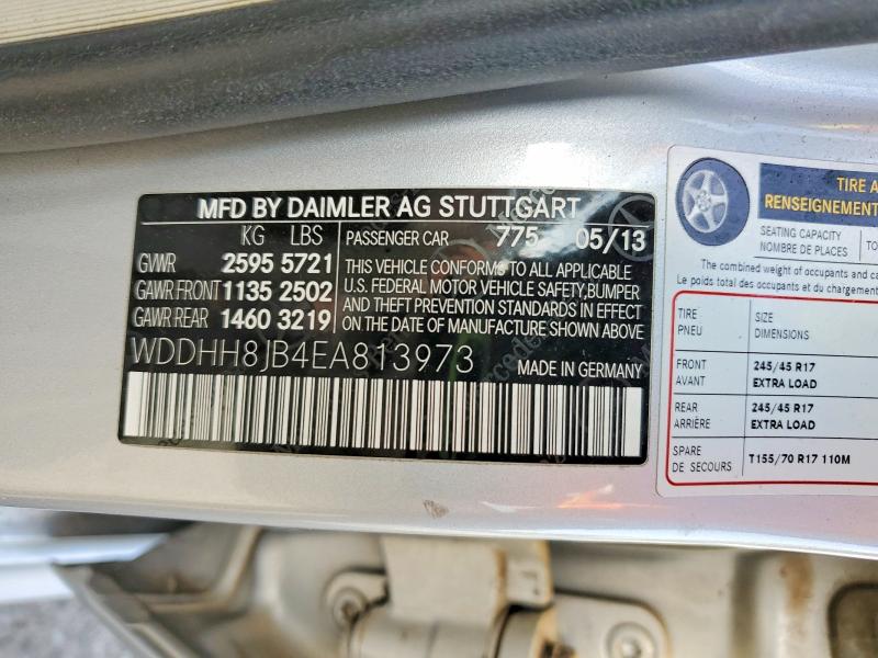 Photo 14 from auction – 2014 MERCEDES-BENZ E 350 4MAT with VIN WDDHH8JB4EA813973