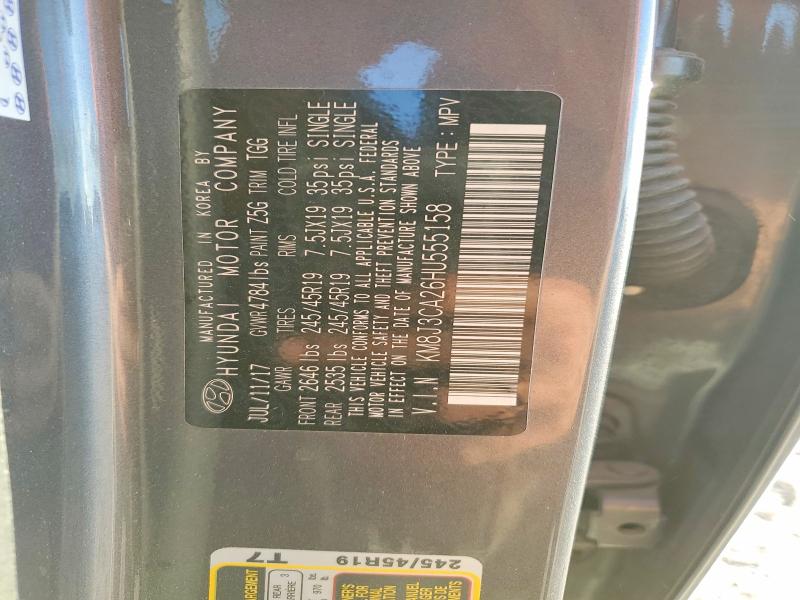 Photo 14 from auction – 2017 HYUNDAI TUCSON LIM with VIN KM8J3CA26HU555158