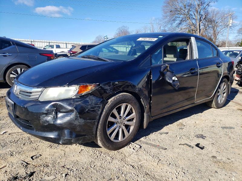 HONDA CIVIC LX 2012 with VIN 2HGFB2F52CH564656 - Photo from auction