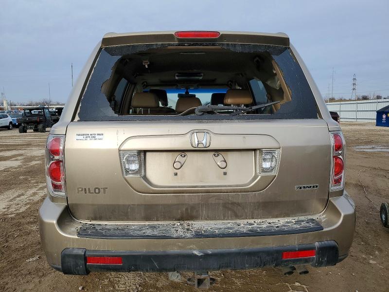 Photo 6 from auction – 2007 HONDA PILOT EXL with VIN 5FNYF18617B013920