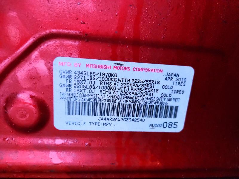 Zdjęcie 14 z aukcji – 2016 MITSUBISHI OUTLANDER z VIN JA4AR3AU2GZ042540