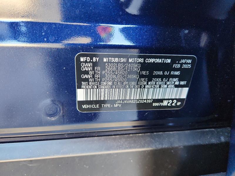 Photo 14 from auction – 2025 MITSUBISHI OUTLANDER with VIN JA4J4VA82SZ024397