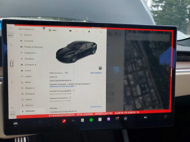 Photo 9 from auction – 2023 TESLA MODEL S with VIN 5YJSA1E53PF505574