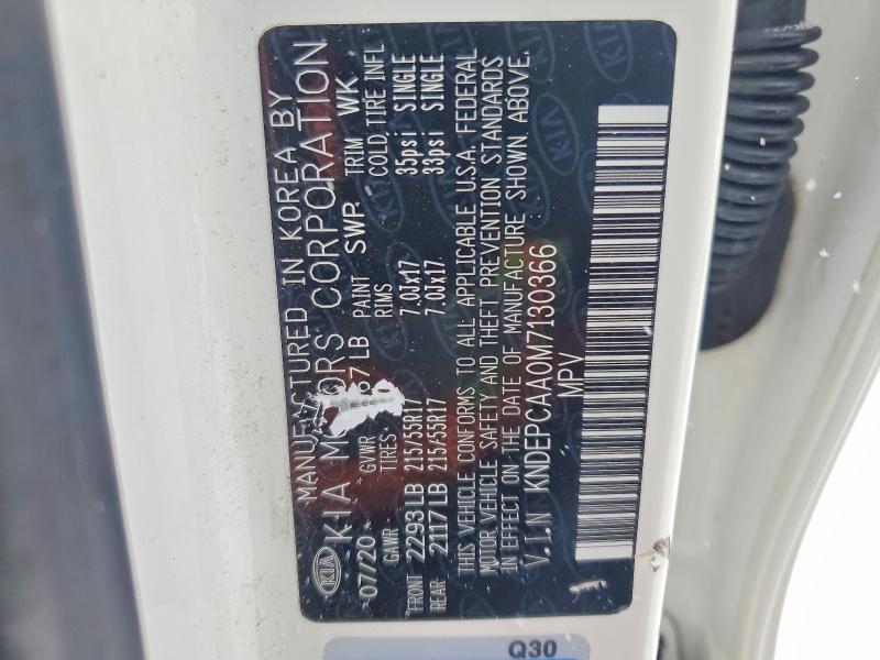 Photo 14 from auction – 2021 KIA SELTOS LX with VIN KNDEPCAA0M7130366