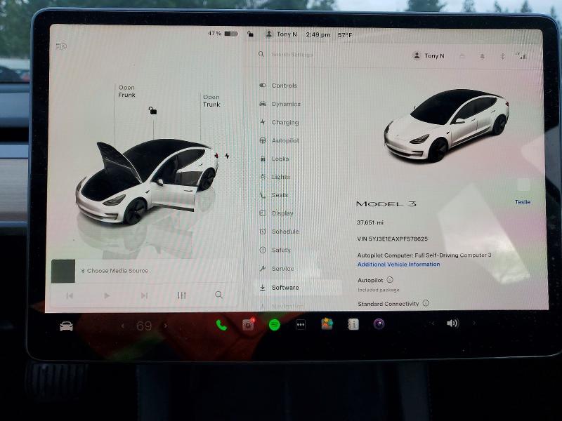 Photo 9 from auction – 2023 TESLA MODEL 3 with VIN 5YJ3E1EAXPF578625