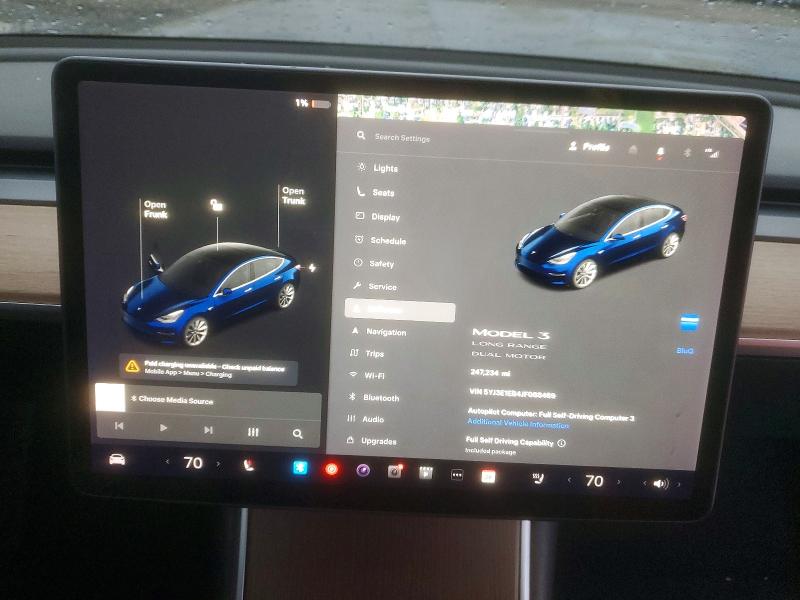 Photo 9 from auction – 2018 TESLA MODEL 3 with VIN 5YJ3E1EB4JF088469