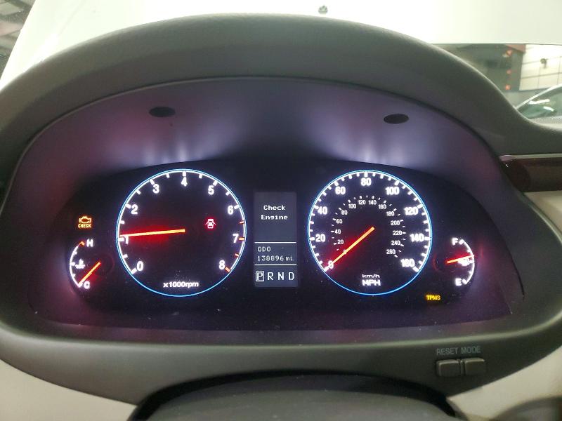 Photo 9 from auction – 2008 HYUNDAI AZERA SE with VIN KMHFC46FX8A256040