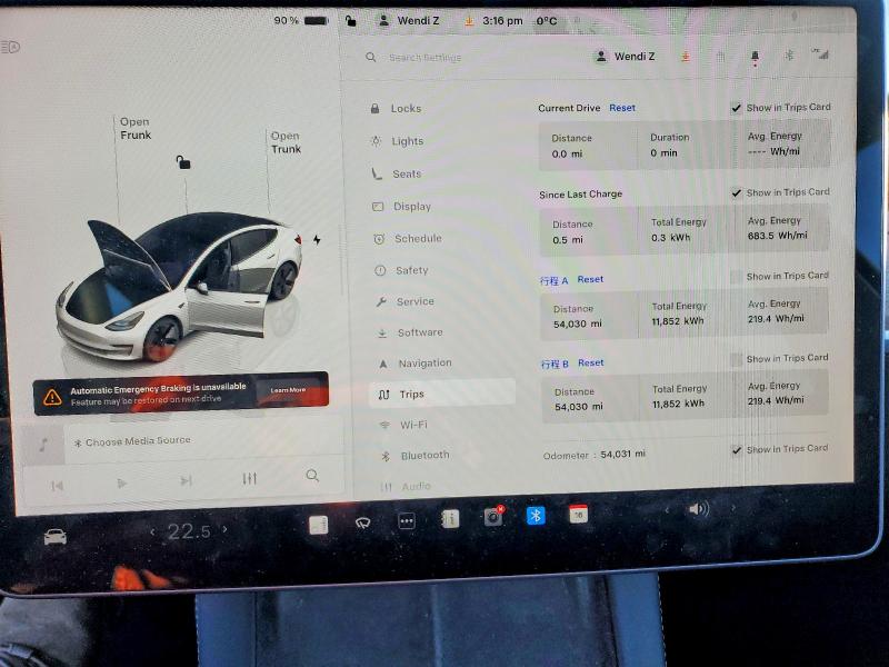 Photo 9 from auction – 2023 TESLA MODEL 3 with VIN 5YJ3E1EA2PF396949