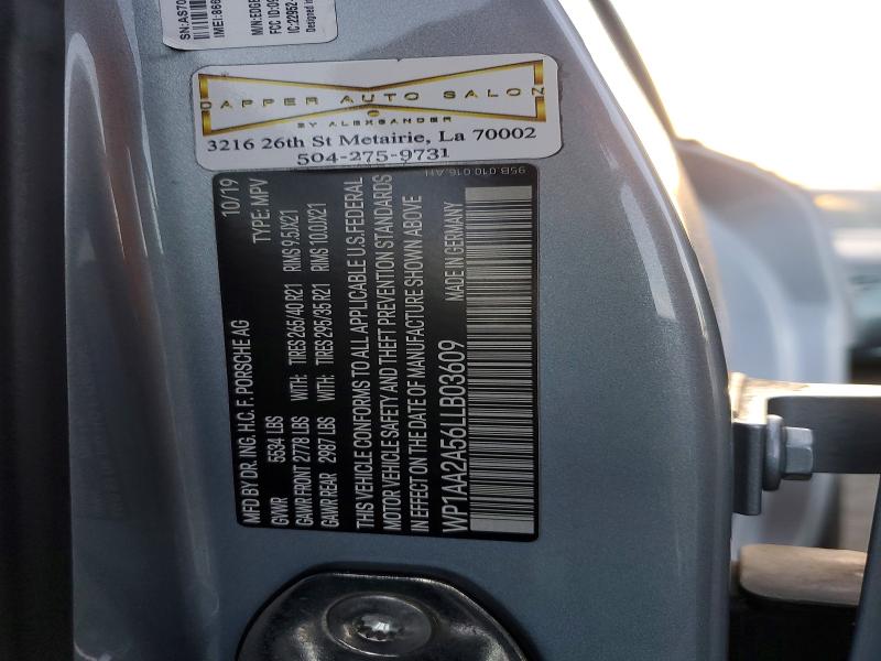 Photo 14 from auction – 2020 PORSCHE MACAN with VIN WP1AA2A56LLB03609