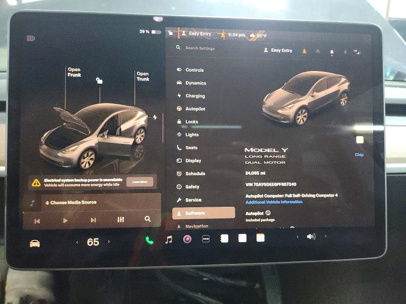 Photo 9 from auction – 2023 TESLA MODEL Y with VIN 7SAYGDEE6PF887340