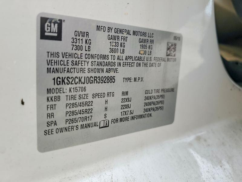 Фото 14 с аукциона – 2016 GMC YUKON с VIN 1GKS2CKJ0GR392885