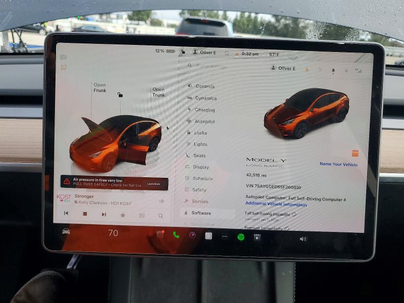 Photo 9 from auction – 2025 TESLA MODEL Y with VIN 7SAYGDED5SF260810