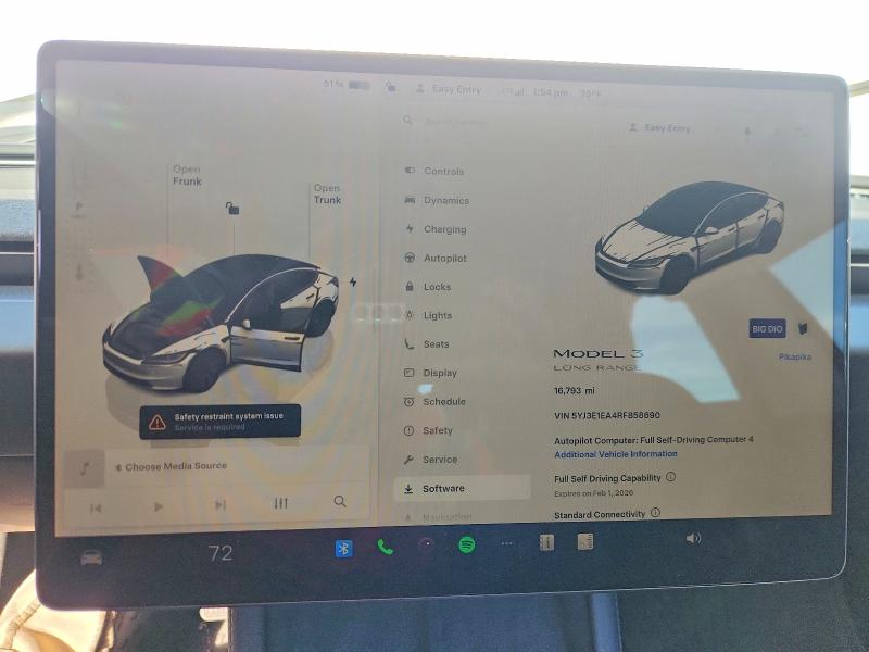 Photo 9 from auction – 2024 TESLA MODEL 3 with VIN 5YJ3E1EA4RF858690