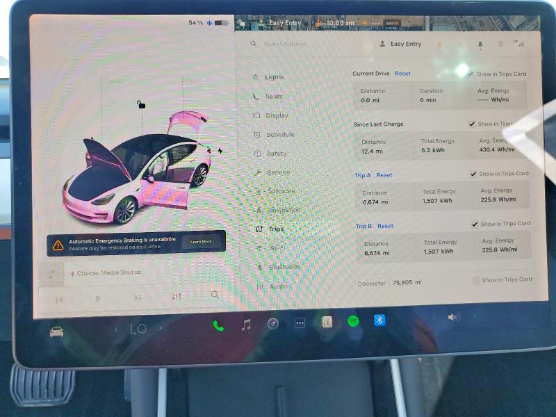 Photo 9 from auction – 2019 TESLA MODEL 3 with VIN 5YJ3E1EA4KF486712