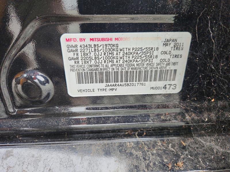 Photo 14 from auction – 2011 MITSUBISHI OUTLANDER with VIN JA4AR4AU5BZ017761