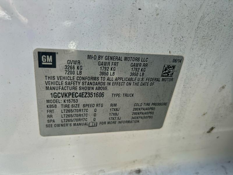 Photo 10 from auction – 2014 CHEVROLET SILVERADO with VIN 1GCVKPEC4EZ351606