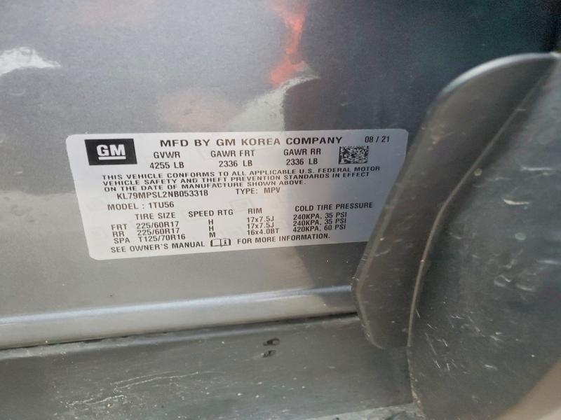 Photo 14 from auction – 2022 CHEVROLET TRAILBLAZER with VIN KL79MPSL2NB053318