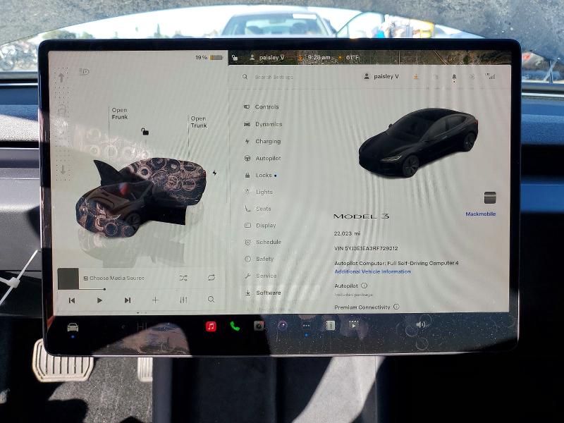 Photo 9 from auction – 2024 TESLA MODEL 3 with VIN 5YJ3E1EA3RF729212