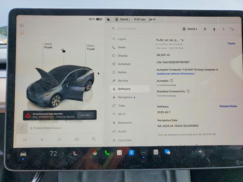 Photo 9 from auction – 2023 TESLA MODEL Y with VIN 7SAYGDEE3PF851587