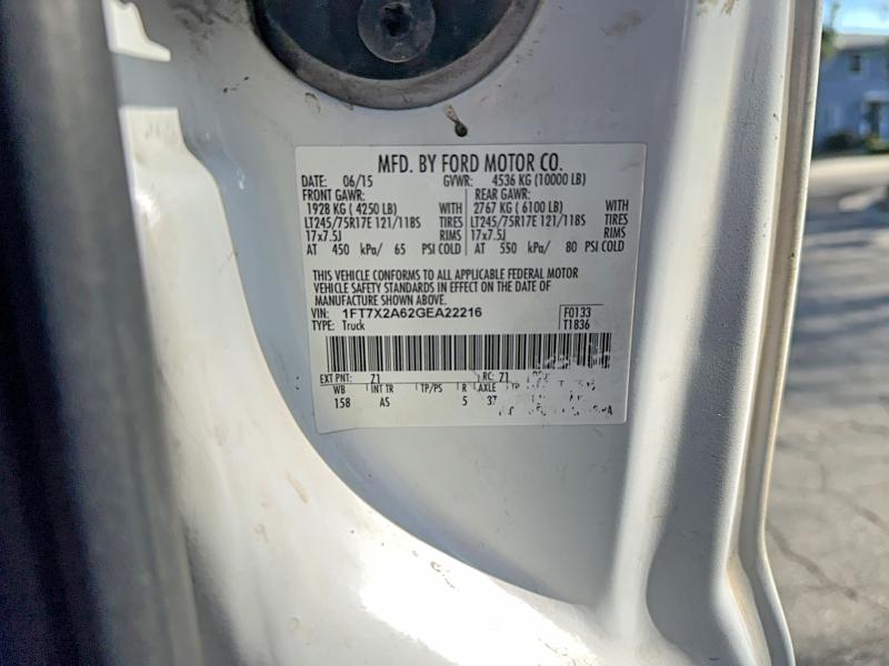 Photo 10 from auction – 2016 FORD F250 SUPER with VIN 1FT7X2A62GEA22216