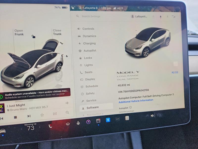 Photo 9 from auction – 2023 TESLA MODEL Y with VIN 7SAYGDEE0PA042156