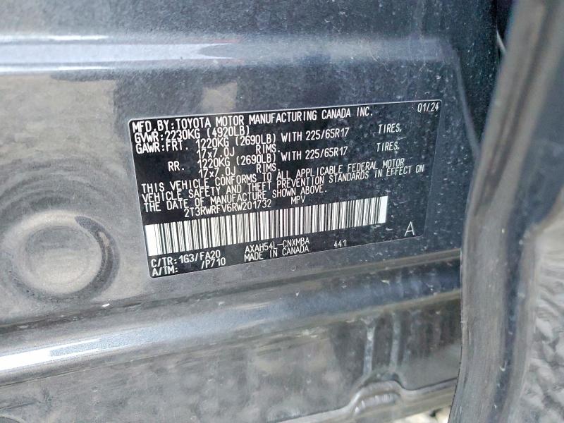 Photo 14 from auction – 2024 TOYOTA RAV4 with VIN 2T3RWRFV6RW201732