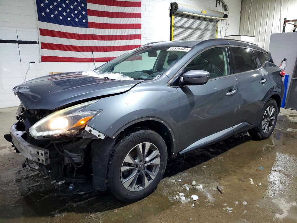 NISSAN MURANO S 2018 with VIN 5N1AZ2MH2JN157566 - Photo from auction