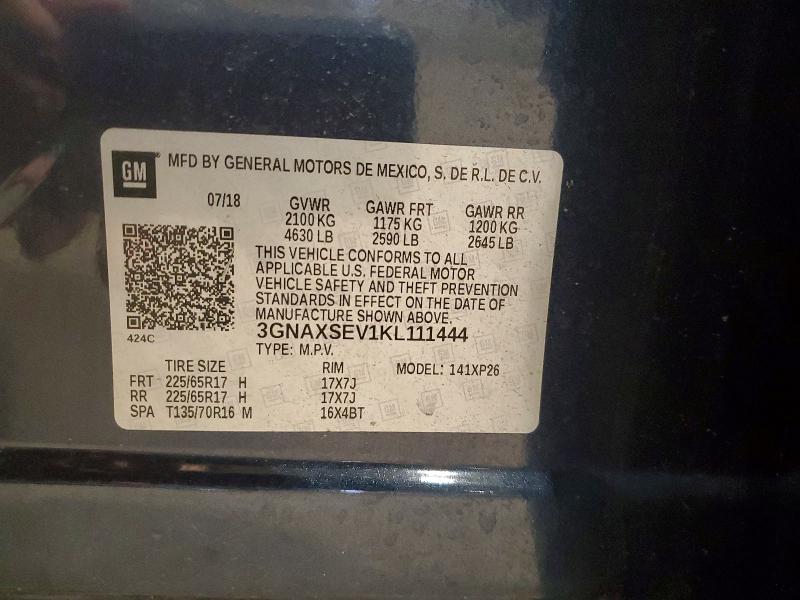 Photo 14 from auction – 2019 CHEVROLET EQUINOX LS with VIN 3GNAXSEV1KL111444