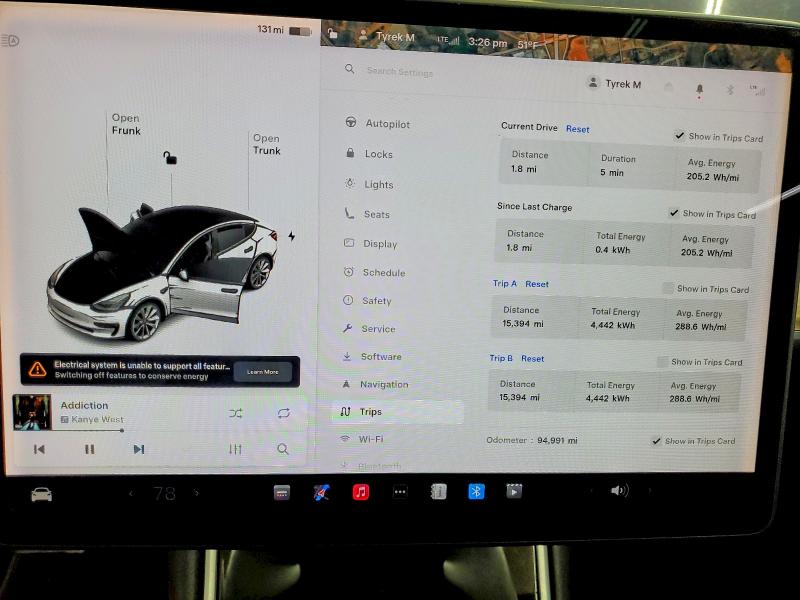 Photo 9 from auction – 2018 TESLA MODEL 3 with VIN 5YJ3E1EA6JF035697