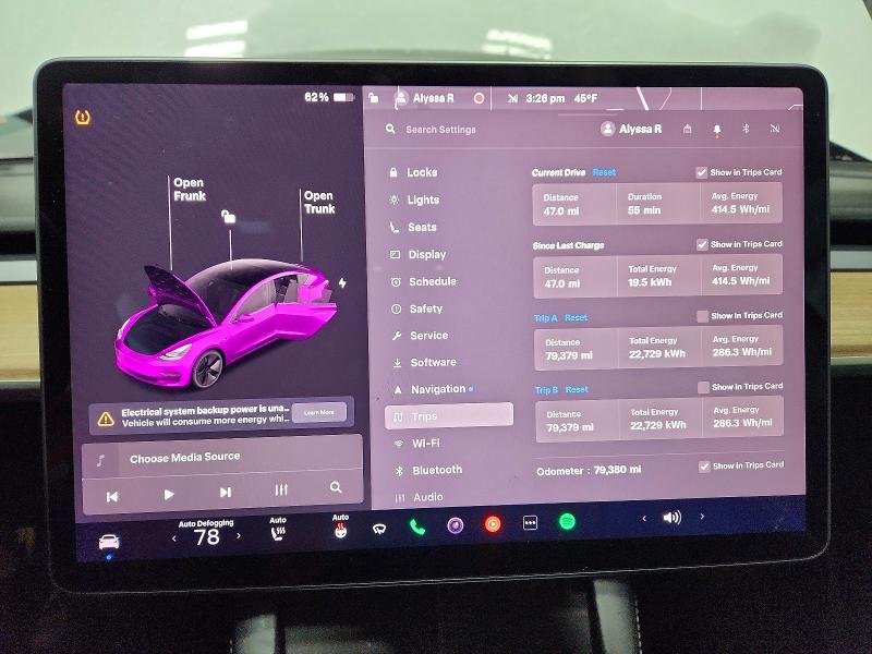 Photo 9 from auction – 2022 TESLA MODEL 3 with VIN 5YJ3E1EB9NF110603