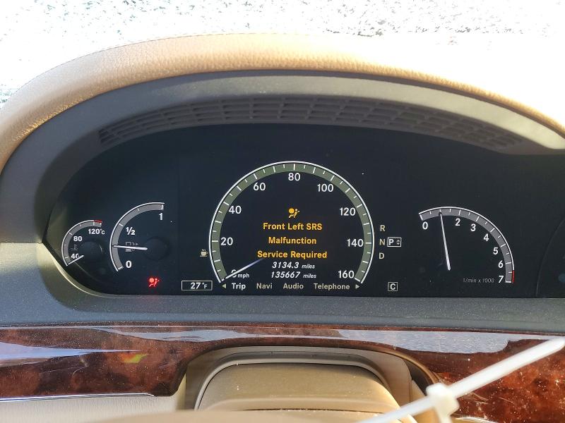 Photo 9 from auction – 2010 MERCEDES-BENZ S 550 with VIN WDDNG7BB6AA321552