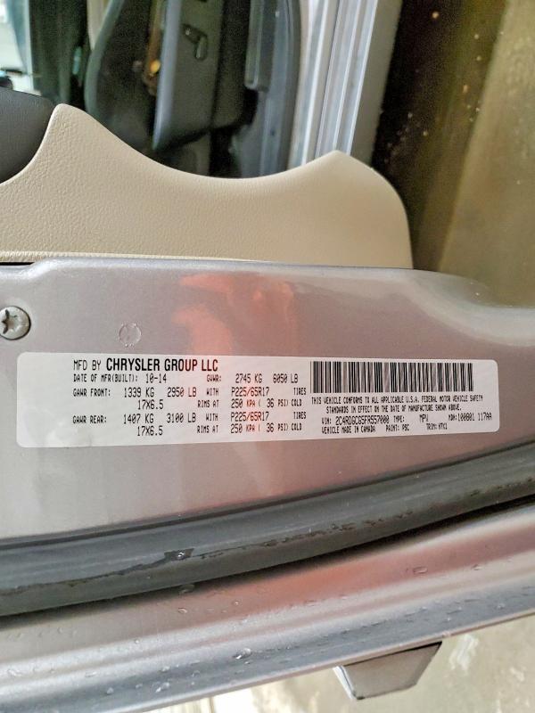 Photo 14 from auction – 2015 DODGE GRAND CARAVAN with VIN 2C4RDGCG5FR557000