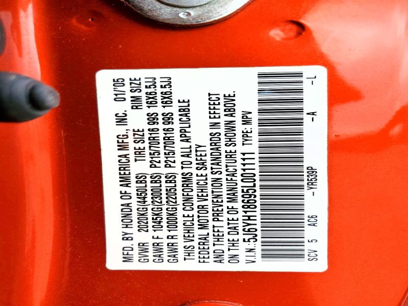 Foto 14 de la subasta – 2005 HONDA ELEMENT con VIN 5J6YH18695L001111