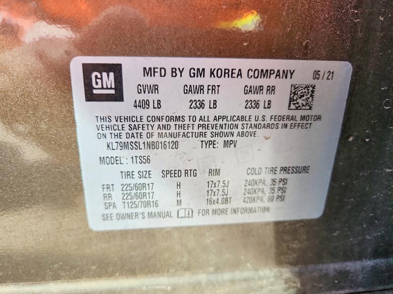 Photo 14 from auction – 2022 CHEVROLET TRAILBLAZER with VIN KL79MSSL1NB016120