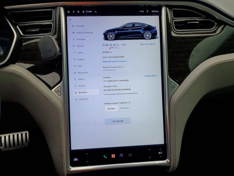 Photo 9 from auction – 2014 TESLA MODEL S with VIN 5YJSA1H16EFP43859