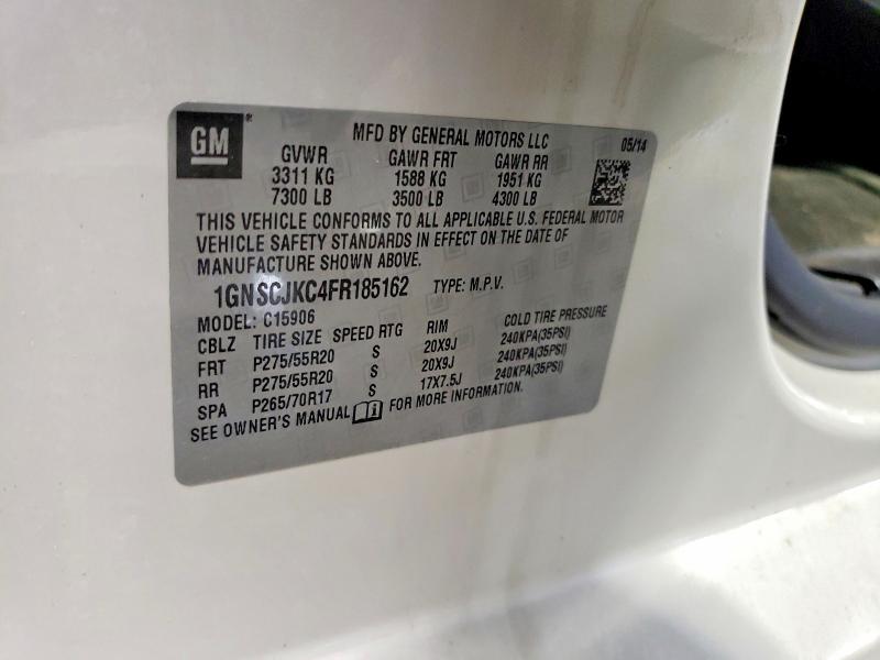 Photo 14 from auction – 2015 CHEVROLET SUBURBAN C with VIN 1GNSCJKC4FR185162