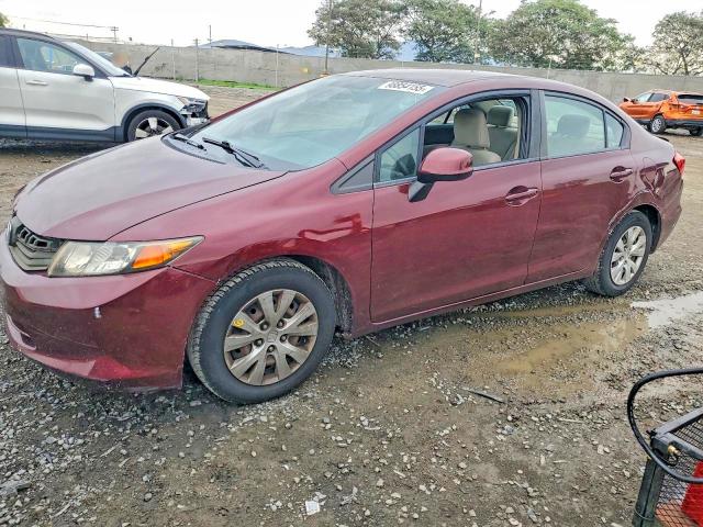 HONDA CIVIC LX 2012 with VIN 19XFB2F57CE038615 - Photo from auction