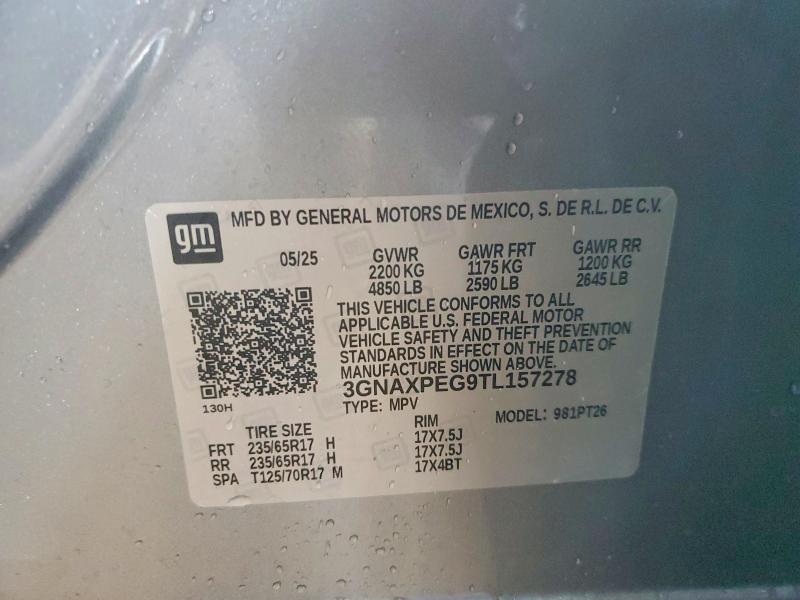 Photo 14 from auction – 2026 CHEVROLET EQUINOX LT with VIN 3GNAXPEG9TL157278