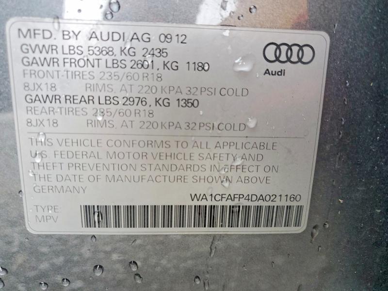 Photo 14 from auction – 2013 AUDI Q5 PREMIUM with VIN WA1CFAFP4DA021160