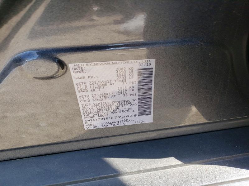 Photo 14 from auction – 2018 NISSAN ROGUE with VIN 5N1AT2MT6JC772445