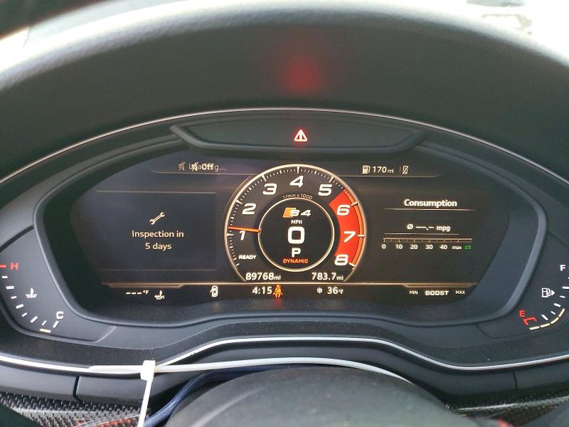 Photo 9 from auction – 2018 AUDI S4 PREMIUM with VIN WAUB4AF46JA146800