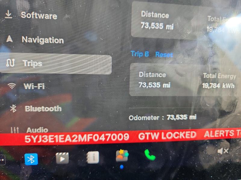 Photo 9 from auction – 2021 TESLA MODEL 3 with VIN 5YJ3E1EA2MF047009